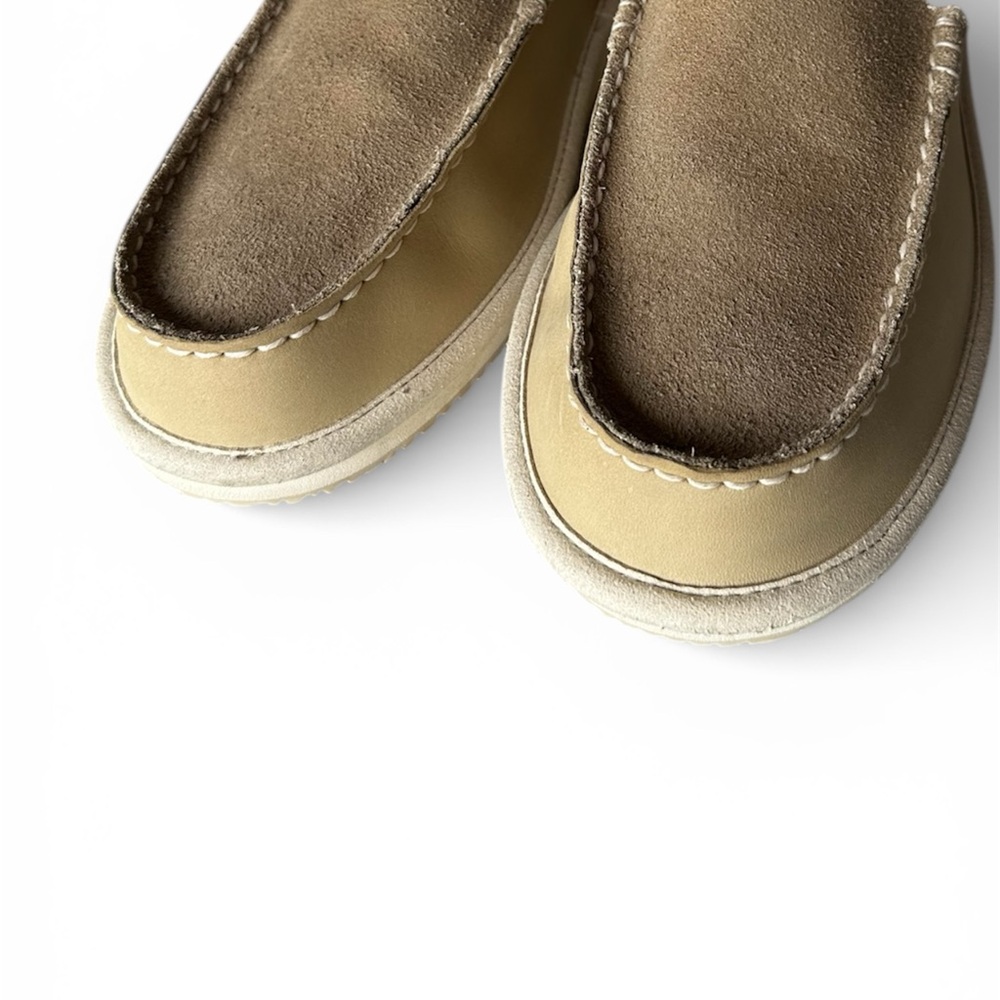 L.L. Bean Tan Suede Slip-On Loafers with Warm Lining - Picture 4 of 8